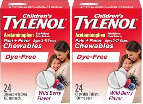 Tylenol Children's Dye-Free Chewables 160 mg | Kid-Friendly Fever & Pain Relief (70-120 chars) thumbnail 1