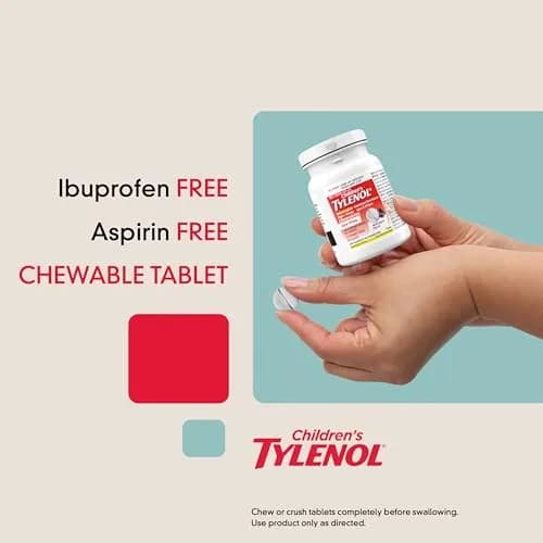 Tylenol Children's Dye-Free Chewables 160 mg | Kid-Friendly Fever & Pain Relief (70-120 chars) thumbnail 4