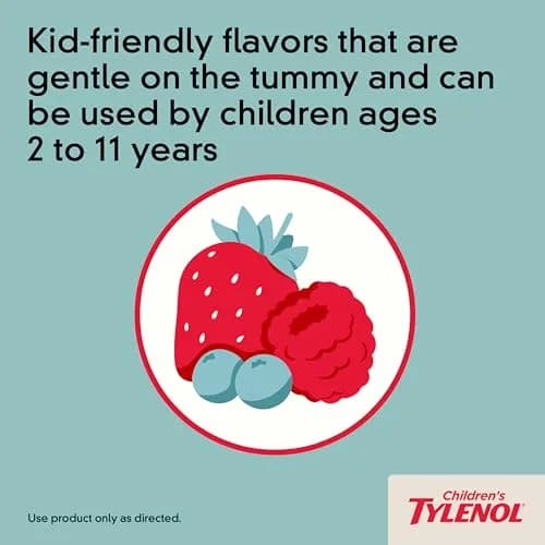 Tylenol Children's Dye-Free Chewables 160 mg | Kid-Friendly Fever & Pain Relief (70-120 chars) thumbnail 6
