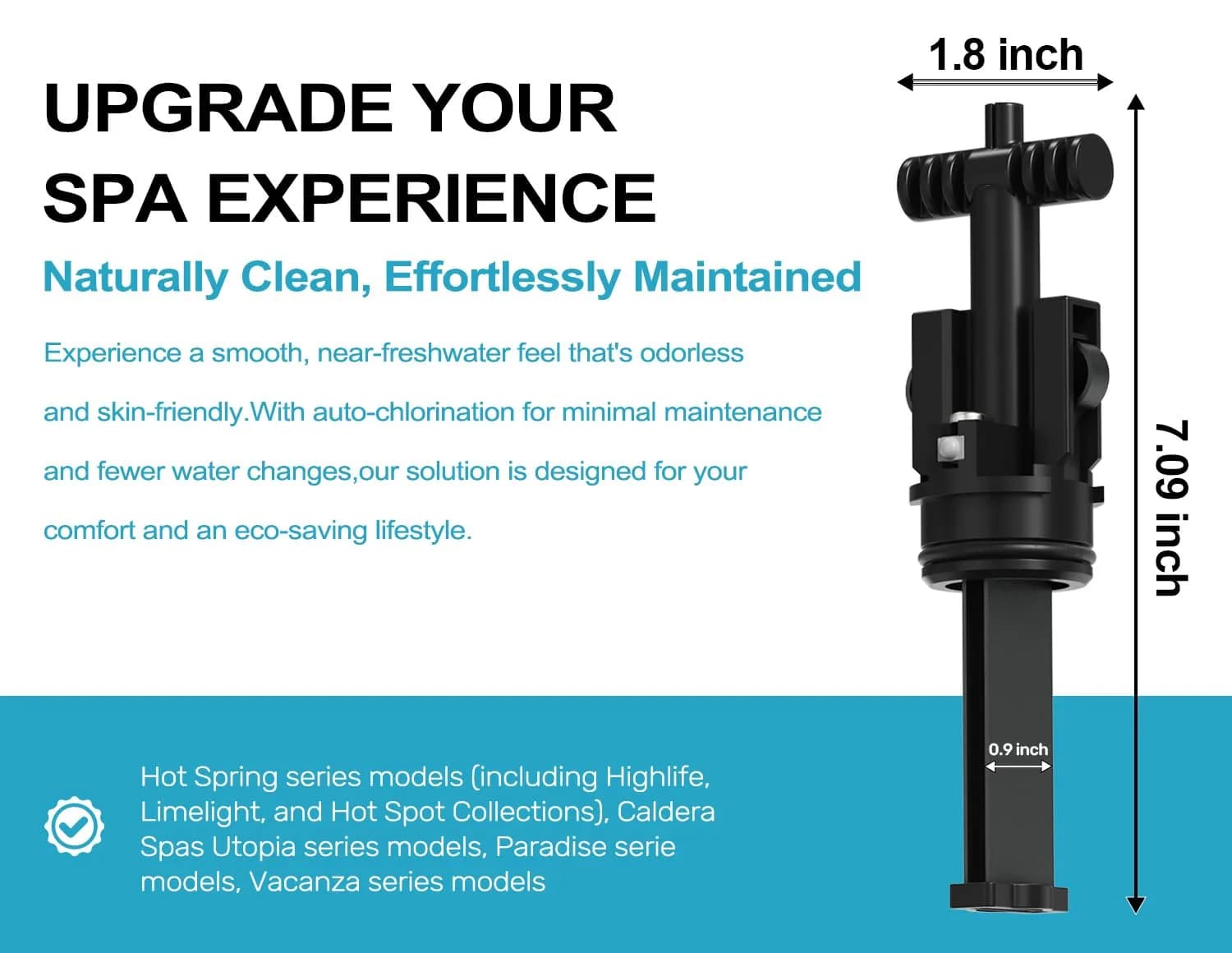 Virellionixis Upgrade Salt Water System Cartridge Replacement 0.13 kg (0.22 lb) | Soft, Fresh Water for Spas & Hot Tubs - view 3