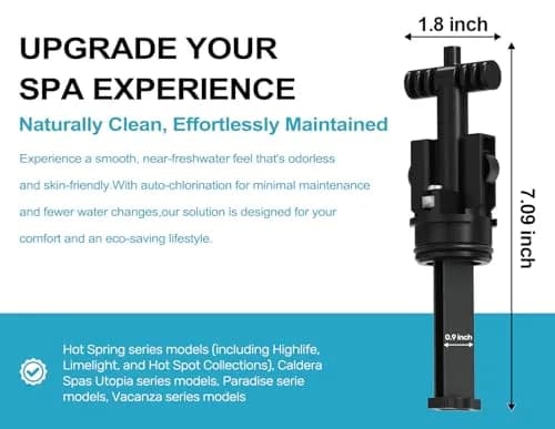 Virellionixis Upgrade Salt Water System Cartridge Replacement 0.13 kg (0.22 lb) | Soft, Fresh Water for Spas & Hot Tubs thumbnail 3