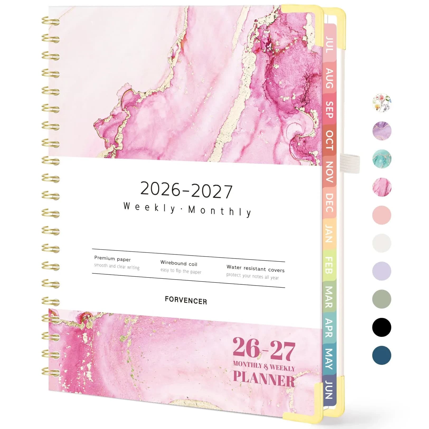 Forvencer Academic Planner 2026-2027, 8.5"x11" (21.6x27.9 cm) | Weekly & Monthly Hardcover Organizer