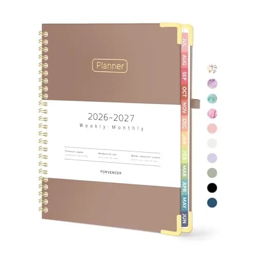 Forvencer Academic Planner 2026-2027, 16cm x 20cm (6" x 8") | Weekly & Monthly Planning for Students & Teachers thumbnail 1