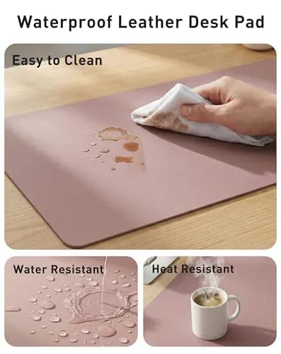 Aothia Faux Leather Desk Mat - Large Mouse Pad 163cm x 43cm (63" x 17") | Smooth Writing Surface for Office & Home thumbnail 7