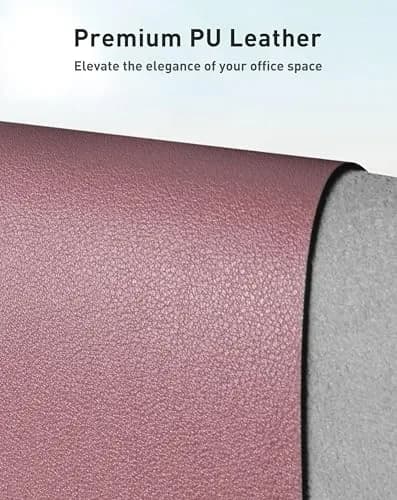 Aothia Faux Leather Desk Mat - Large Mouse Pad 163cm x 43cm (63" x 17") | Smooth Writing Surface for Office & Home thumbnail 2