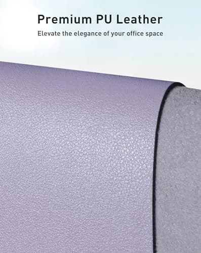 Aothia Faux Leather Desk Mat - Large Mouse Pad, Non-Slip PU Leather Blotter, Waterproof Writing Surface for Office and Home (Lavender, 107cm x 43cm) thumbnail 2