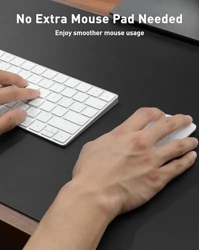 Aothia Faux Leather Desk Mat - Large Mouse Pad 101.6cm x 61cm (40" x 24") | Protects Desks from Scratches, Spills, and Heat thumbnail 4