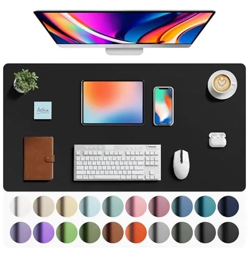 Aothia Faux Leather Desk Mat - Large Mouse Pad 101.6cm x 61cm (40" x 24") | Protects Desks from Scratches, Spills, and Heat thumbnail 1