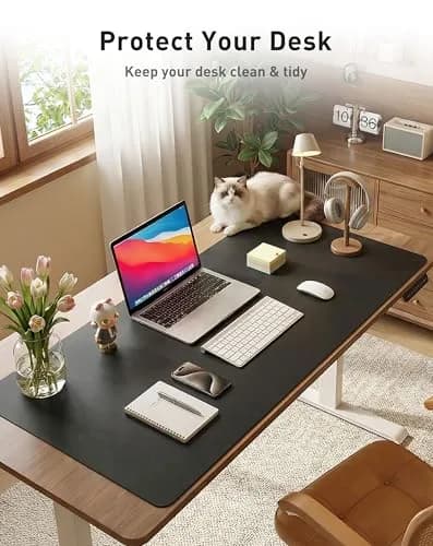 Aothia Faux Leather Desk Mat - Large Mouse Pad 101.6cm x 61cm (40" x 24") | Protects Desks from Scratches, Spills, and Heat thumbnail 8