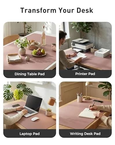 Aothia Faux Leather Desk Mat Large Mouse Pad 156cm x 60cm (63" x 24") | Waterproof Writing Surface for Office and Home thumbnail 6