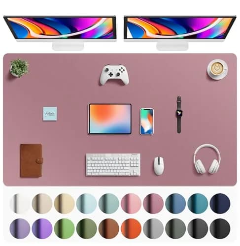 Aothia Faux Leather Desk Mat Large Mouse Pad 156cm x 60cm (63" x 24") | Waterproof Writing Surface for Office and Home thumbnail 1