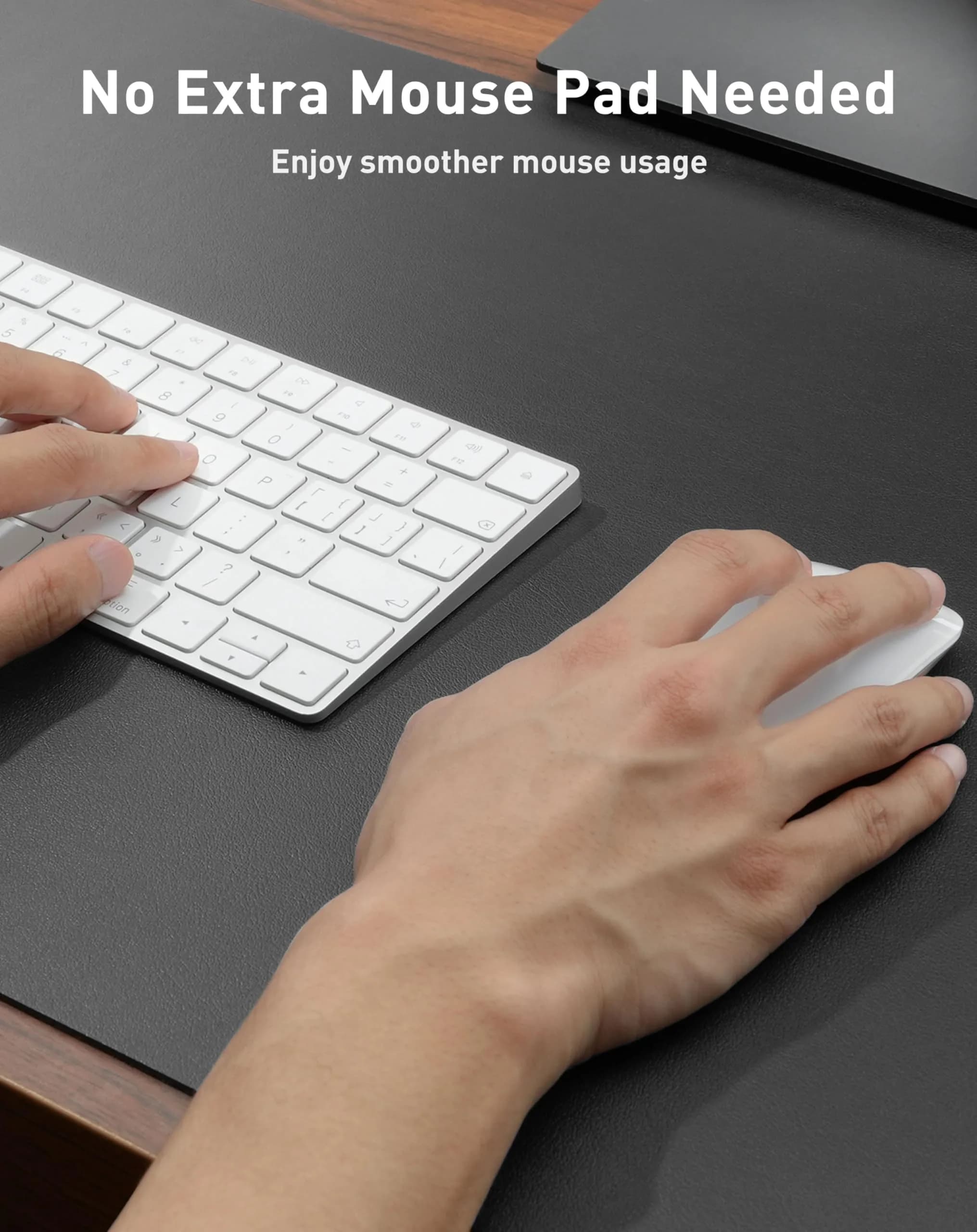 Aothia Faux Leather Desk Mat Large Mouse Pad 40" x 24" | Waterproof Writing Surface - view 4