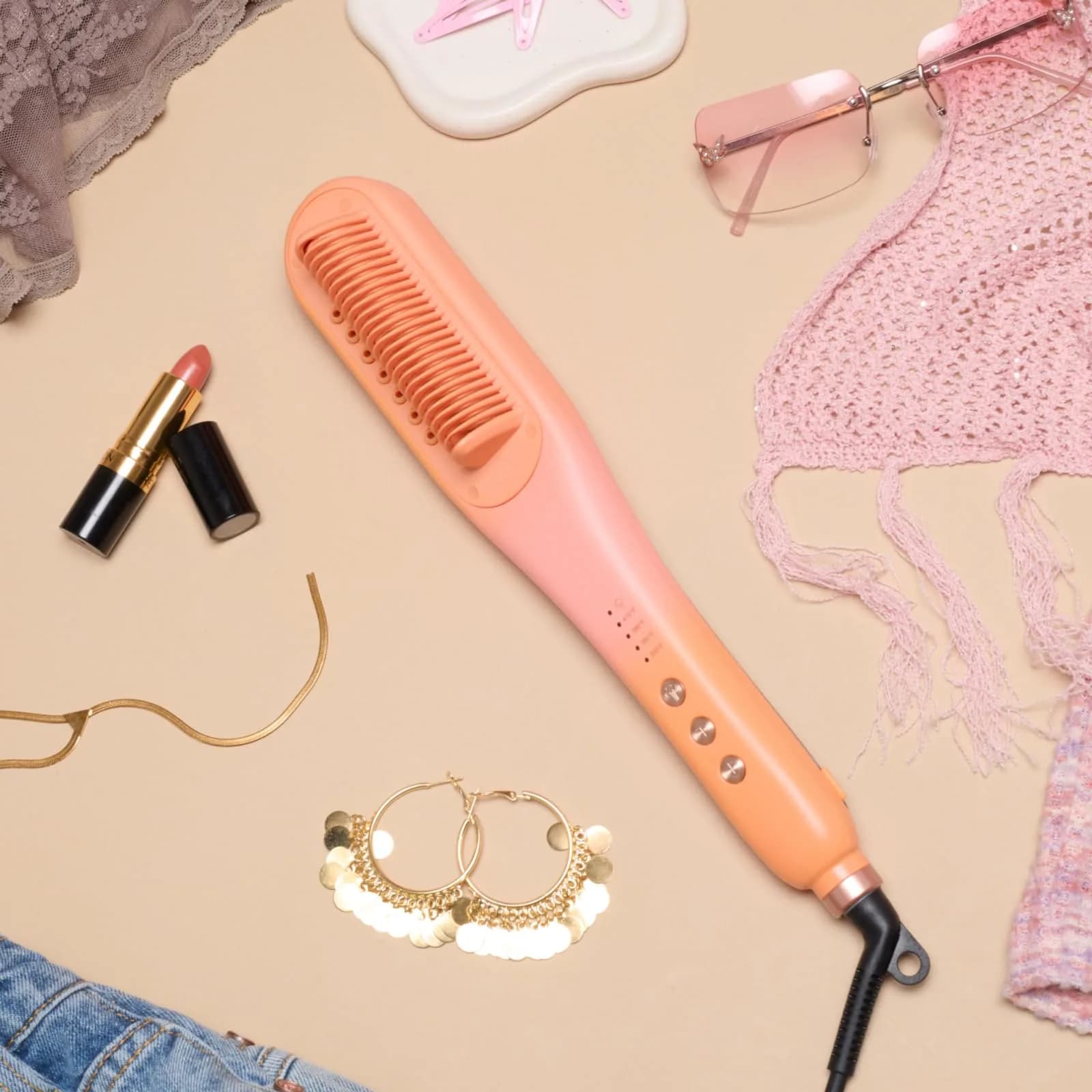 Wavytalk Spotlight Sleek Steamline Pro Steam Hair Straightener Brush 38cm (15 Inch) | Hydrates Hair, Reduces Frizz, Speeds Styling thumbnail 7