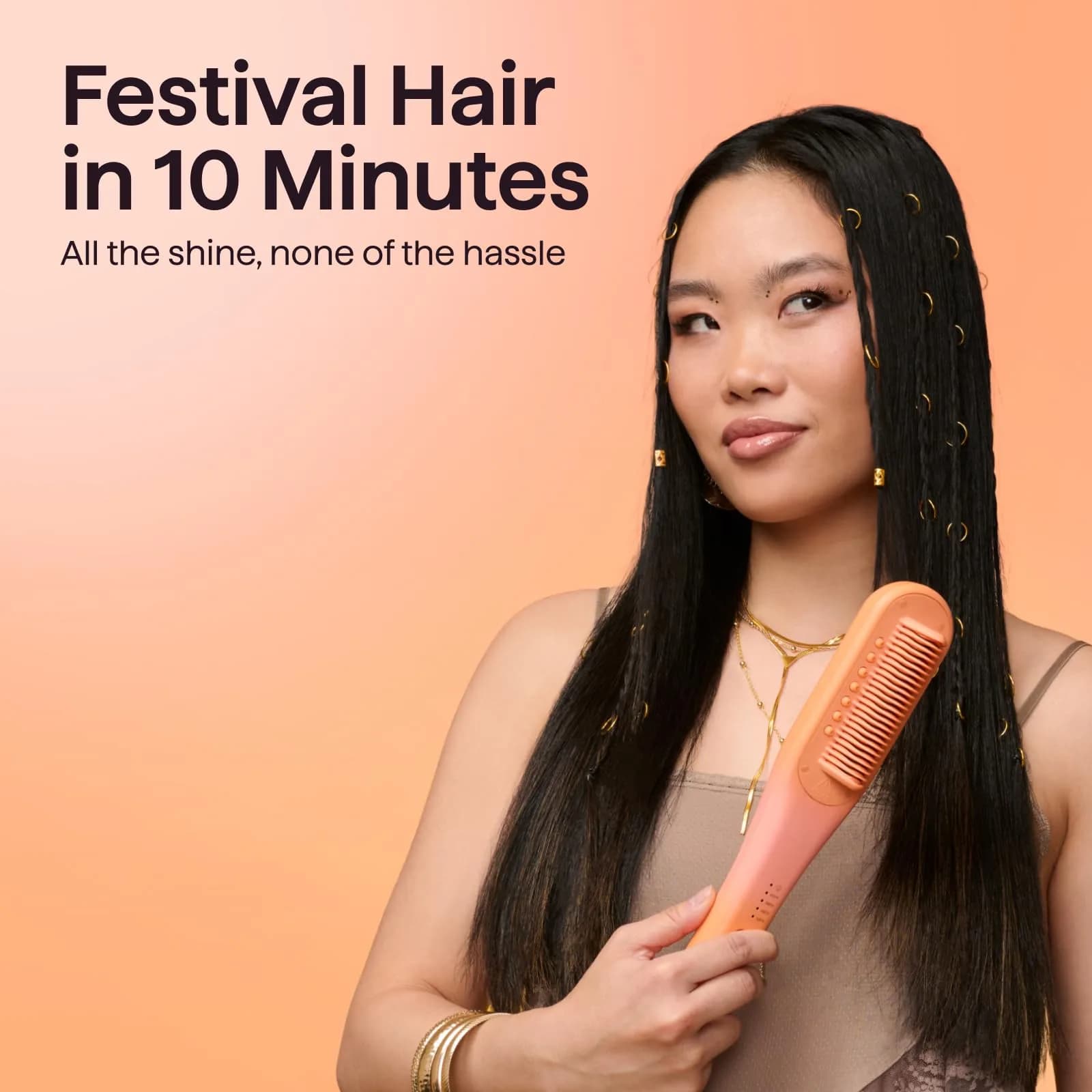 Wavytalk Spotlight Sleek Steamline Pro Steam Hair Straightener Brush 38cm (15 Inch) | Hydrates Hair, Reduces Frizz, Speeds Styling thumbnail 4