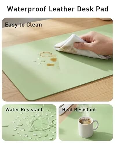 Aothia Faux Leather Desk Mat - Large Mouse Pad, Non-Slip PU Leather Blotter 101.6cm x 61cm (40" x 24") | Protects Desks, Enhances Workspace thumbnail 7