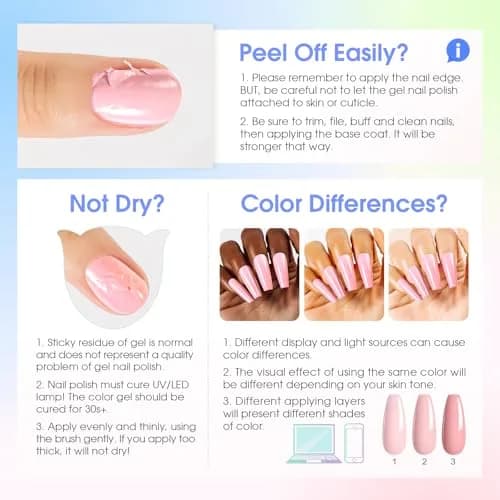 ROSALIND Gel Nail Polish Set 101PCS | 91 Colors, Long-Lasting, Easy Application, Safe Ingredients, Gift Ready (70-120 chars) thumbnail 8