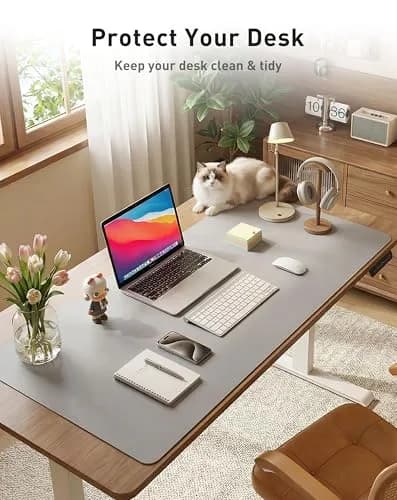Aothia Faux Leather Desk Mat - Large Mouse Pad, Non-Slip PU Leather Blotter 102cm x 61cm (40" x 24") | Protects Desks from Scratches, Stains, and Spills thumbnail 8