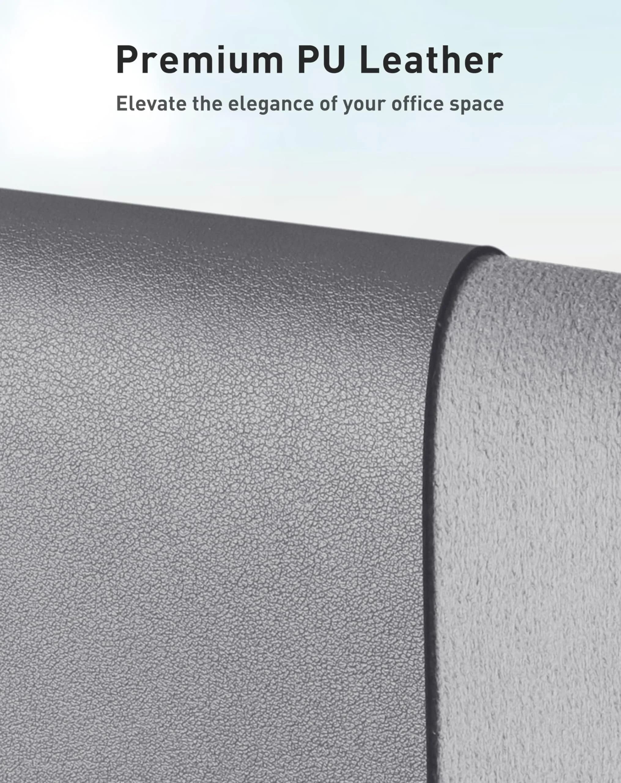 Aothia Faux Leather Desk Mat - Large Mouse Pad, Non-Slip PU Leather Blotter 102cm x 61cm (40" x 24") | Protects Desks from Scratches, Stains, and Spills - view 2