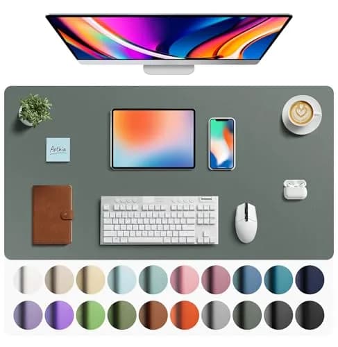 Aothia Faux Leather Desk Mat 102cm x 61cm (40" x 24") | Non-Slip PU Leather Blotter for Office & Home thumbnail 1