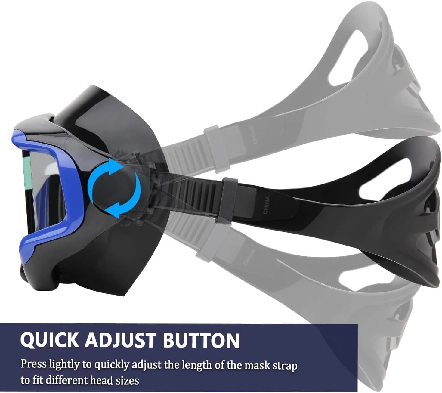 AQUA A DIVE SPORTS Green Single Lens Dive Mask | 180° Wide Field of View - view 6