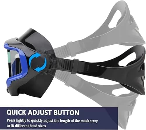 AQUA A DIVE SPORTS Green Single Lens Dive Mask | 180° Wide Field of View thumbnail 6