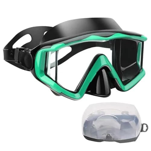 AQUA A DIVE SPORTS Green Single Lens Dive Mask | 180° Wide Field of View thumbnail 1