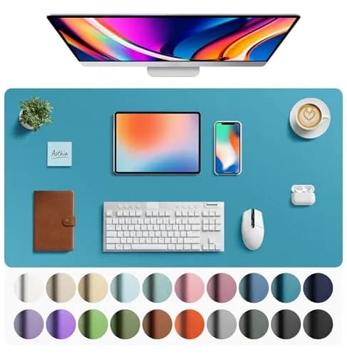 Aothia Faux Leather Desk Mat 102cm x 61cm (40" x 24") | Smooth PU Leather Writing Surface for Office and Home thumbnail 1