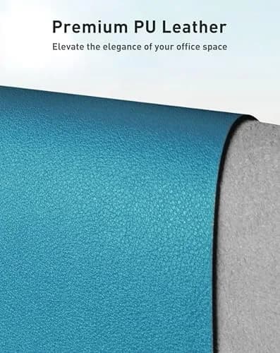 Aothia Faux Leather Desk Mat 102cm x 61cm (40" x 24") | Smooth PU Leather Writing Surface for Office and Home thumbnail 2