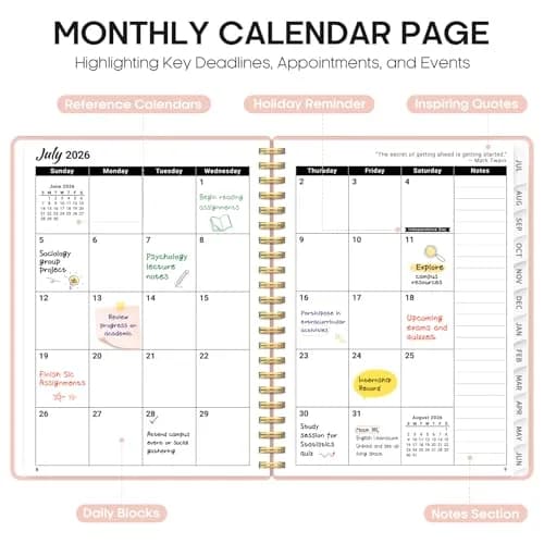 Taja 2026-2027 Academic Planner 8.5" x 11" (21.6 x 27.9 cm) | Weekly & Monthly Planning Agenda with Tabs thumbnail 2