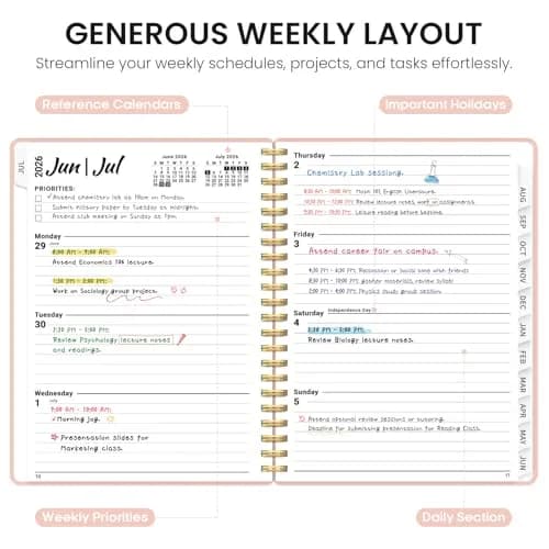 Taja 2026-2027 Academic Planner 8.5" x 11" (21.6 x 27.9 cm) | Weekly & Monthly Planning Agenda with Tabs thumbnail 3