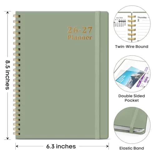 Taja Planner 2026-2027 Academic Planner 6.3" x 8.5" (16.0 cm x 21.6 cm) | Weekly & Monthly Planning for Students & Professionals thumbnail 4