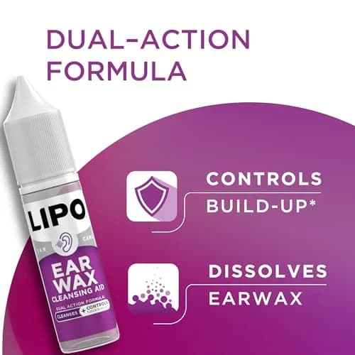 LIPO Earwax Removal Drops 0.5 fl oz | Gentle, peroxide-free ear cleaning support for clogged ears thumbnail 6