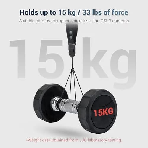 Kiorafoto Upgraded Quick Release Soft Neoprene Camera Hand Strap with Adjustable Silicone Ring | Black thumbnail 5