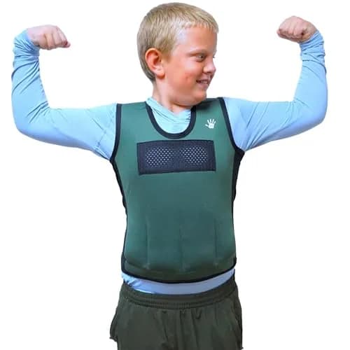 SENSORY4U Weighted Vest for Kids, Extra Large with 6 Removable Weights | Sensory Compression for School & Play thumbnail 1