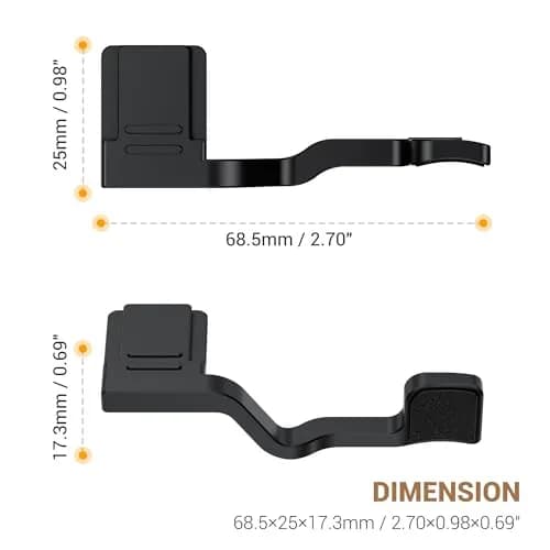 JJC Metal Thumb Grip & Shutter Button for Fuji X-T30 III II XT30 XT20,Black | Ergonomic Camera Accessory thumbnail 7
