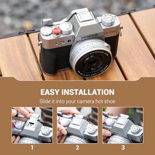 JJC Metal Thumb Grip & Shutter Button for Fuji X-T30 III II XT30 XT20,Black | Ergonomic Camera Accessory thumbnail 4