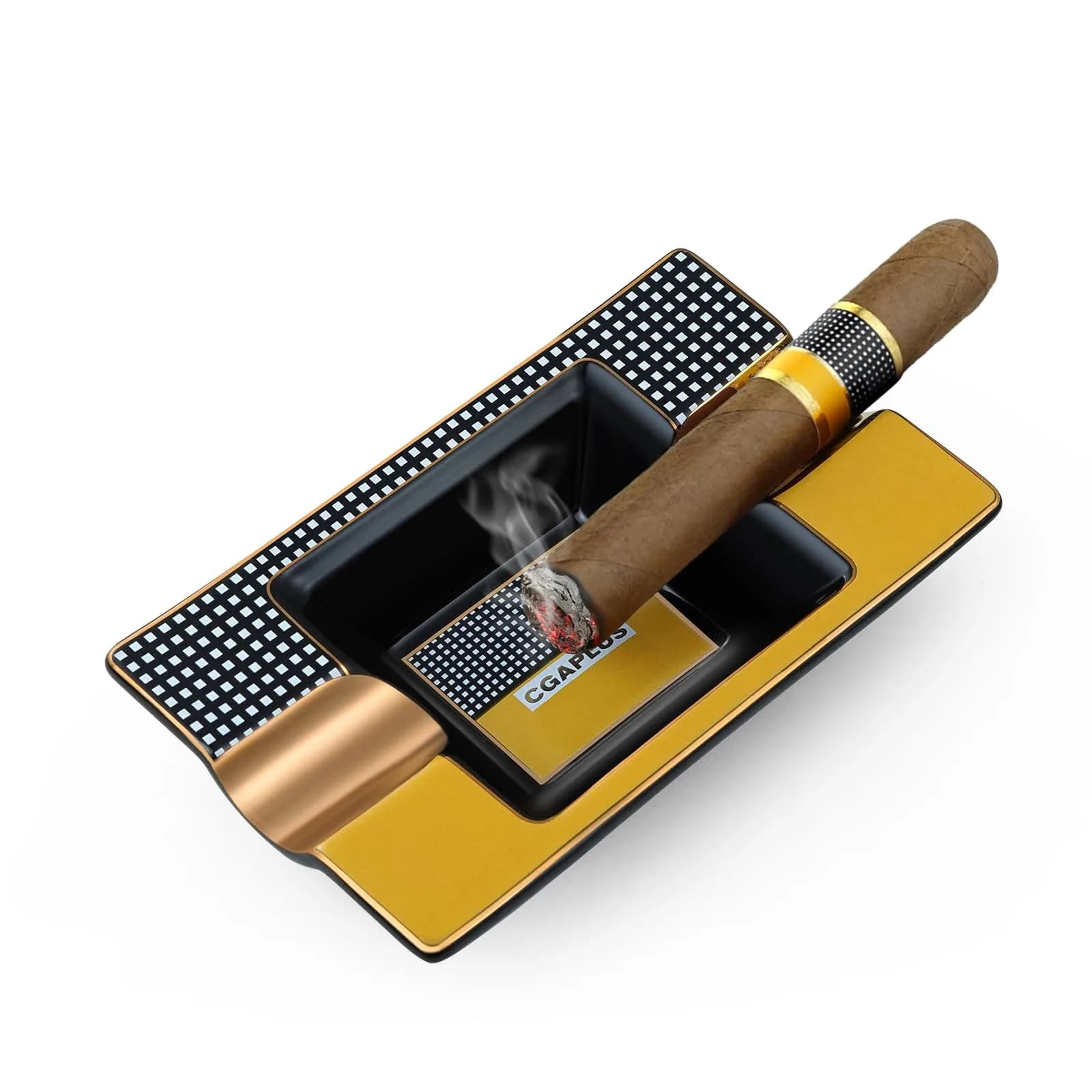 GUEVARA Cigar Ashtray Classic Black | Deep Basin, Sturdy & Stylish for Outdoors & Indoors - main product image