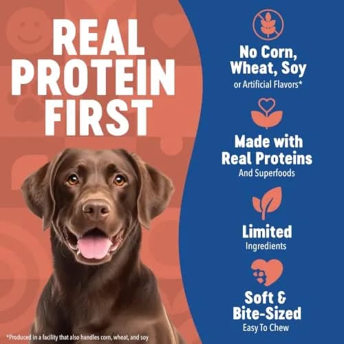 Finley's Salmon Hearty Bites Soft Chewy Dog Treats 12oz (340g) | Nutrient-Rich, Wholesome & Made in USA thumbnail 4