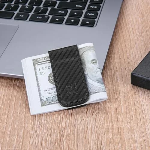 GH GOLD HORSE Slim Magnetic Money Clip Genuine Leather Card Holder for Men | Holds 10-15 Bills thumbnail 6