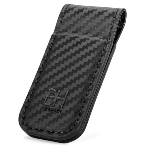 GH GOLD HORSE Slim Magnetic Money Clip Genuine Leather Card Holder for Men | Holds 10-15 Bills thumbnail 1