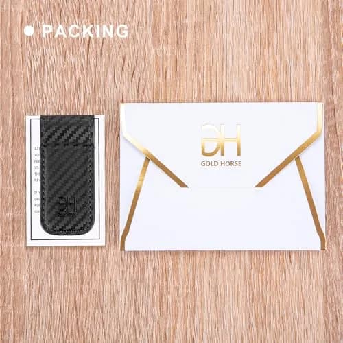 GH GOLD HORSE Slim Magnetic Money Clip Genuine Leather Card Holder for Men | Holds 10-15 Bills thumbnail 7