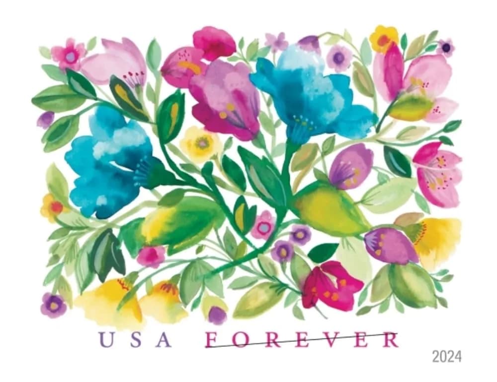 United States Postal Service Celebration Blooms Forever Postage Stamps - 100 Stamps | USPS Official Import - view 6