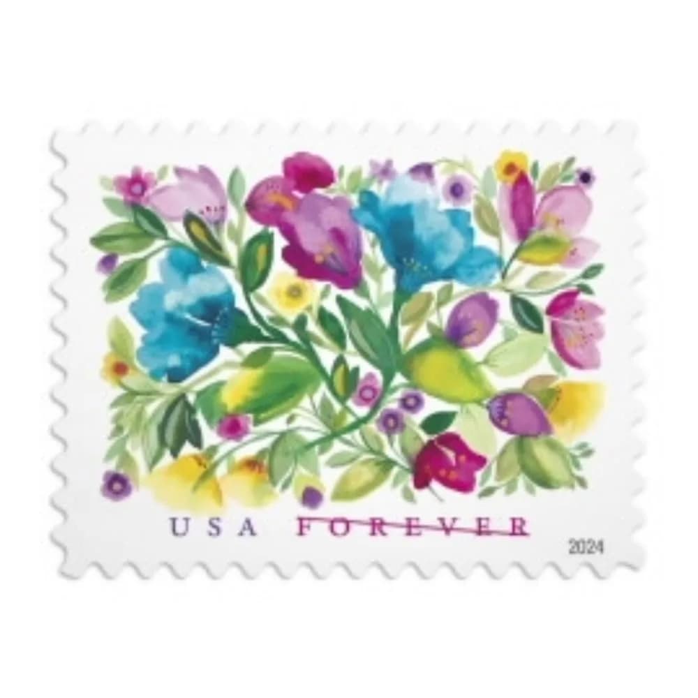 United States Postal Service Celebration Blooms Forever Postage Stamps - 100 Stamps | USPS Official Import - view 7