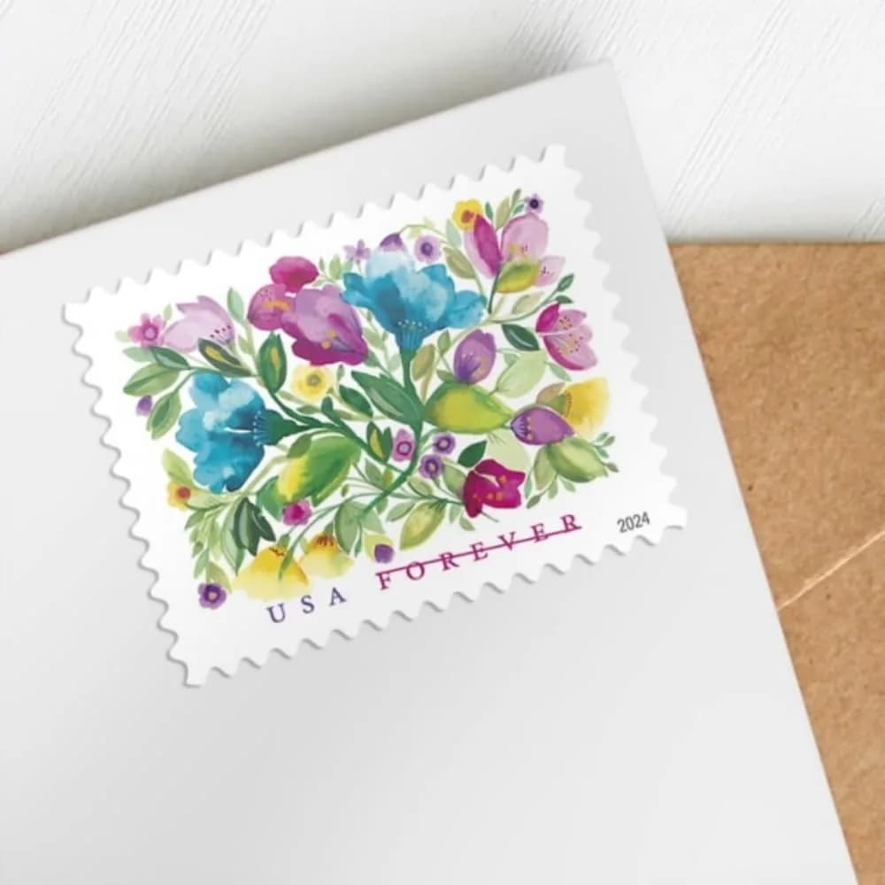 United States Postal Service Celebration Blooms Forever Postage Stamps - 100 Stamps | USPS Official Import - view 2