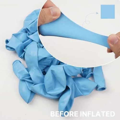 PartyWoo Light Blue Balloons 100pcs Assorted Sizes (18, 12, 10, 5 Inch) | Pastel Sky Aqua Blue Balloon Arch Kit Garland for Birthday, Baby Shower, Graduation Party Decorations thumbnail 2