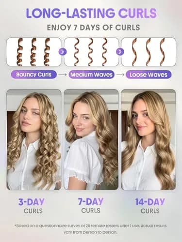 SHEGLAM One Touch Airflow Styler Pro 1.25 inch Automatic Rotating Curling Iron | 5 Temp Settings, Zero Burn Risk thumbnail 3