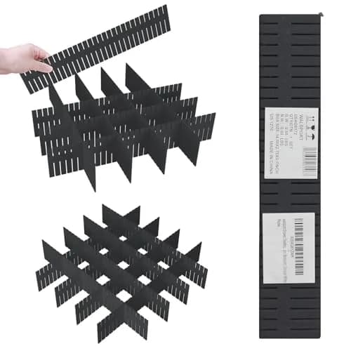 ALBAD Adjustable Drawer Dividers 8-Pack | Cut-to-Fit Plastic Organizer Strips for Kitchen & Home thumbnail 1