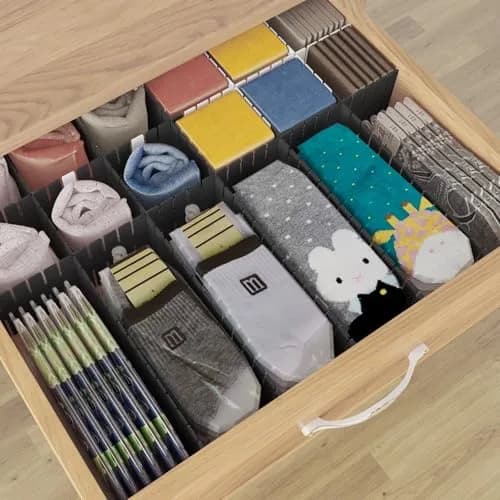 ALBAD Adjustable Drawer Dividers 8-Pack | Cut-to-Fit Plastic Organizer Strips for Kitchen & Home thumbnail 5