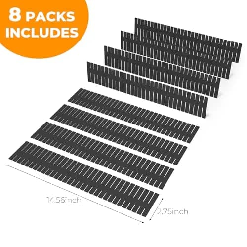 ALBAD Adjustable Drawer Dividers 8-Pack | Cut-to-Fit Plastic Organizer Strips for Kitchen & Home thumbnail 2