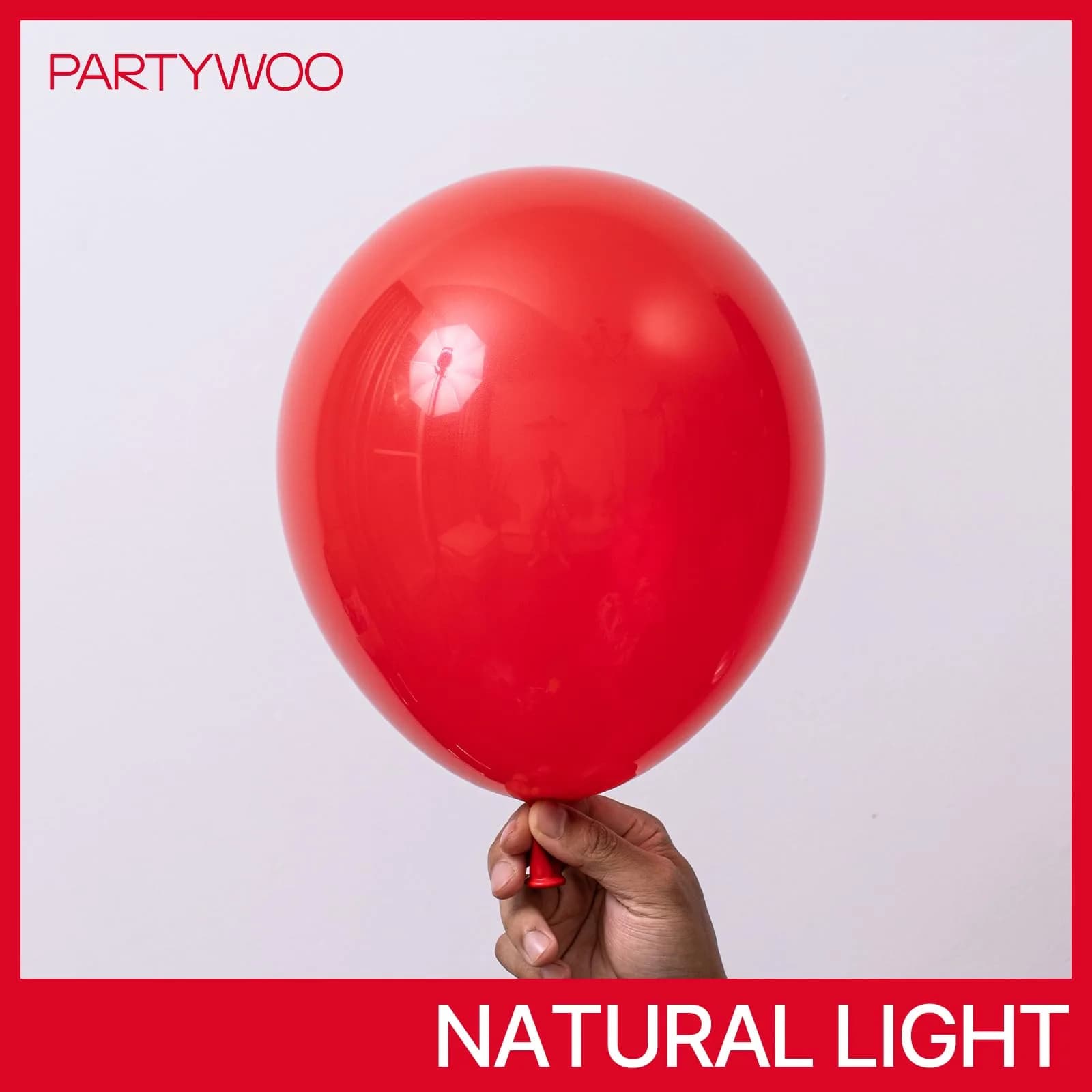 PartyWoo Red Balloons 100 pcs Assorted Sizes (5-18 Inch) Latex Arch Kit Garland | Durable for Parties - view 3